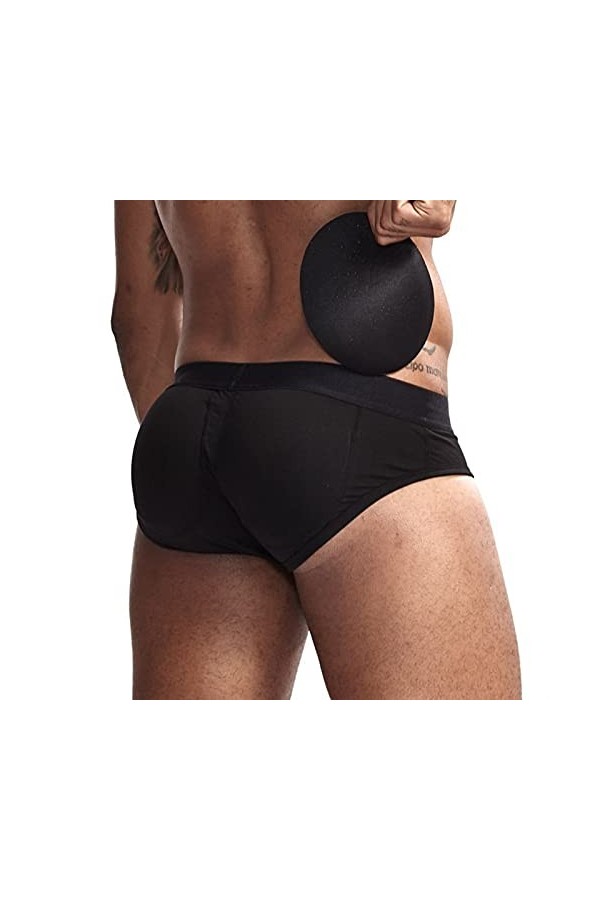 ruguo Sexy Hommes Slips rembourrés améliorant Les Fesses pour Hommes Coussin Amovible de soulève-Fesses et agrandir Les sous-