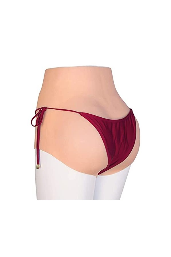 NOVMAX Culotte De Travestissement Silicone Faux Culotte Vaginale Butt Enhancer sous-Vêtements Sissy Culottes Hommes Boxer Bri