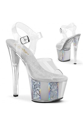 Pleaser SKY-308MG Clr/Slv UK 10 EU 43 