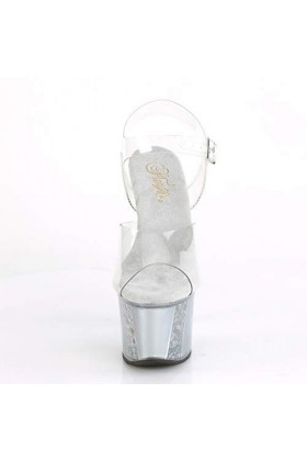 Pleaser SKY-308MG Clr/Slv UK 10 EU 43 