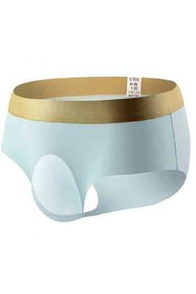 FREVA sous-vêtements Boxers Caleçons Slips Strings Sexyr Briefs Ice Silk U Convex Terre ElasticMiddle Couleur Solide sans Cou