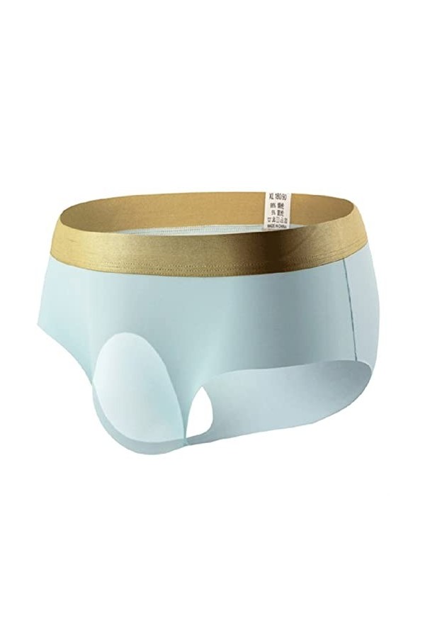 FREVA sous-vêtements Boxers Caleçons Slips Strings Sexyr Briefs Ice Silk U Convex Terre ElasticMiddle Couleur Solide sans Cou