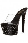 Pleaser Stardust-701, Plateau. Femme, Noir CLR/Blk , 40 EU