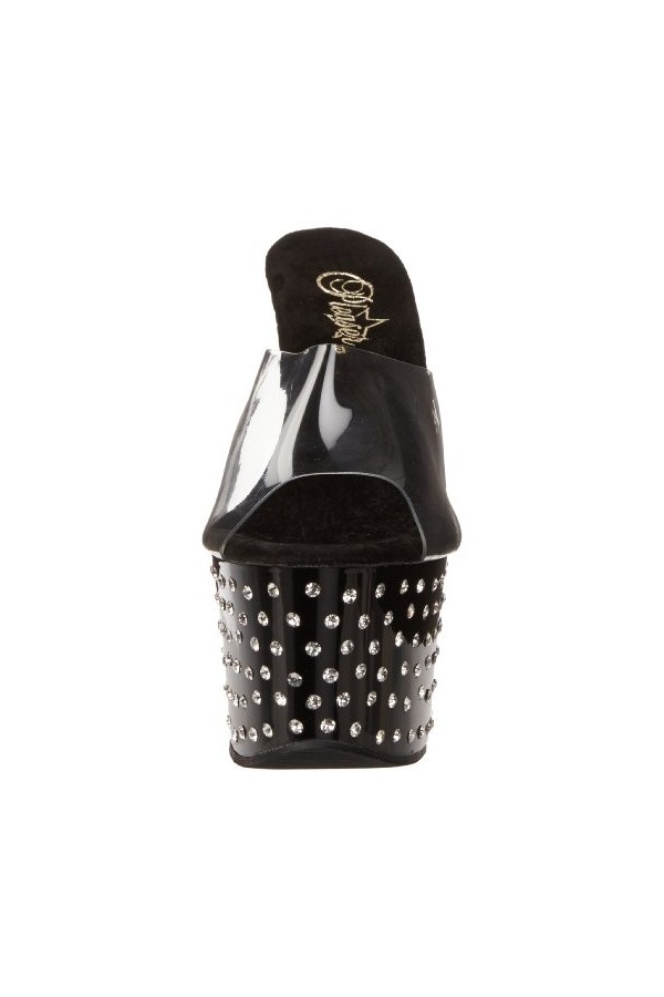 Pleaser Stardust-701, Plateau. Femme, Noir CLR/Blk , 40 EU