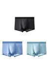 NAZARR Summer Men Ice Silk Underwear Boxer Brief Color : 3PCS E, Size : 3PCS_70-80KG 