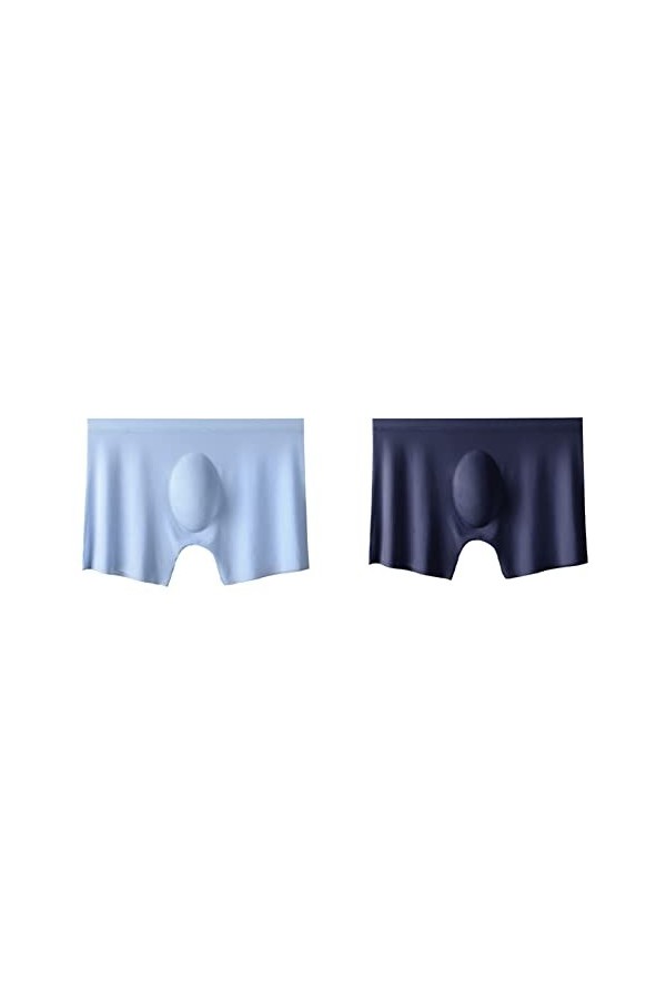 NAZARR 2pcs Hommes Culotte Hommes Glace en Soie en Soie sous-vêtements sans Couleurs de Couleur unire à Ultra-Mince for Les c