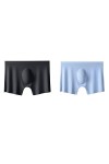 NAZARR 2pcs Hommes Culotte Hommes Glace en Soie en Soie sous-vêtements sans Couleurs de Couleur unire à Ultra-Mince for Les c