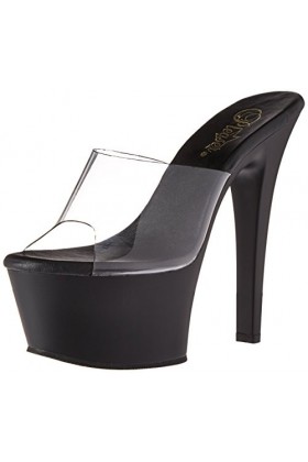 Pleaser ASPIRE-601, Clr/Blk Matte, 42 EU