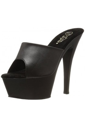 Pleaser KISS-201 Blk Faux Leather/Blk Matte UK 10 EU 43 