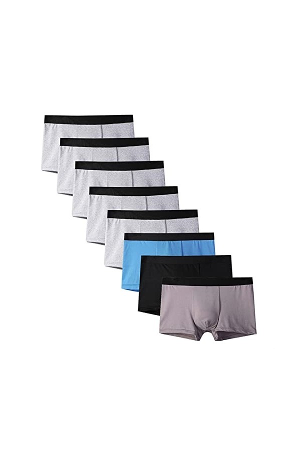 Men Boxer Black Mens Pantes Sous-vêtements respirant Sexy Male Boxer Sous-Ponts solides confortables sous-vêtements Men Boxer