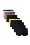 Men Boxer Black Mens Pantes Sous-vêtements respirant Sexy Male Boxer Sous-Ponts solides confortables sous-vêtements Men Boxer