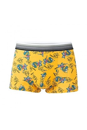 NAZARR Milk Silk Soft Breathable Fashion Yong Mens Boxers Cartoon Skull Personnalité Sexy Male Male Souple Color : 16, Size 