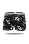 FREVA sous-vêtements Boxers Caleçons Slips Strings Milk Silk Soft Breathable Fashion Yong Mens Boxers Cartoon Skull Personnal