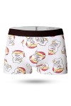 FREVA sous-vêtements Boxers Caleçons Slips Strings Milk Silk Soft Breathable Fashion Yong Mens Boxers Cartoon Skull Personnal