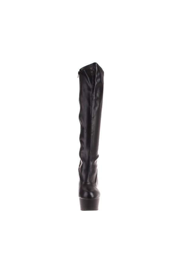Pleaser DELIGHT-2000 Blk STR Faux Leather/Blk Matte UK 3 EU 36 