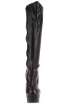 Pleaser DELIGHT-2000 Blk STR Faux Leather/Blk Matte UK 3 EU 36 