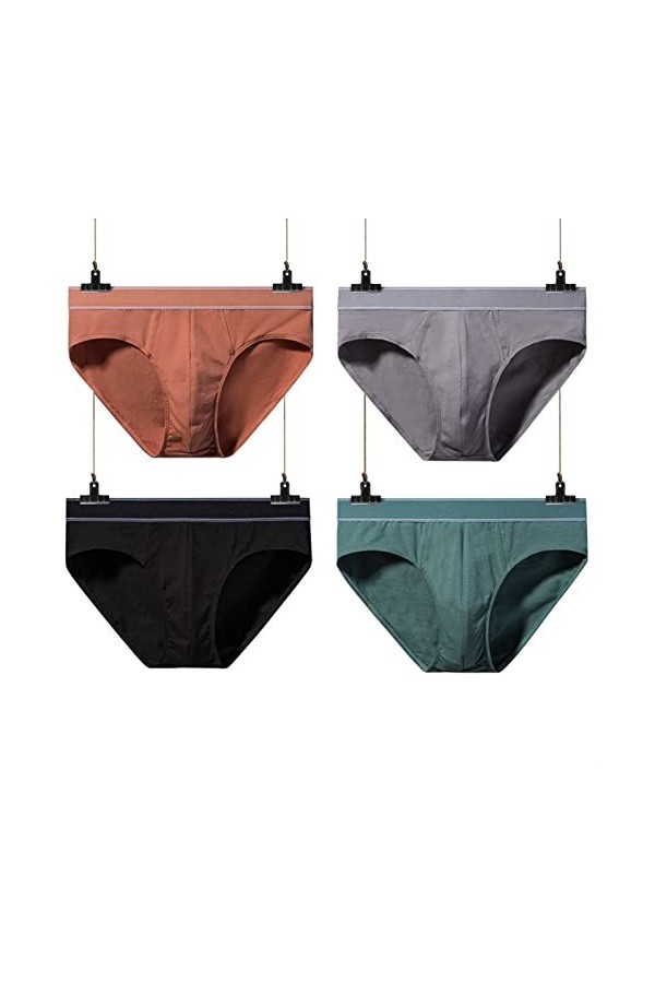 4 pcs/lot mâle imprimé Coton stéréoscopique Couture de Taille Plus Casse Color : XZFSP229A, Size : XXL 