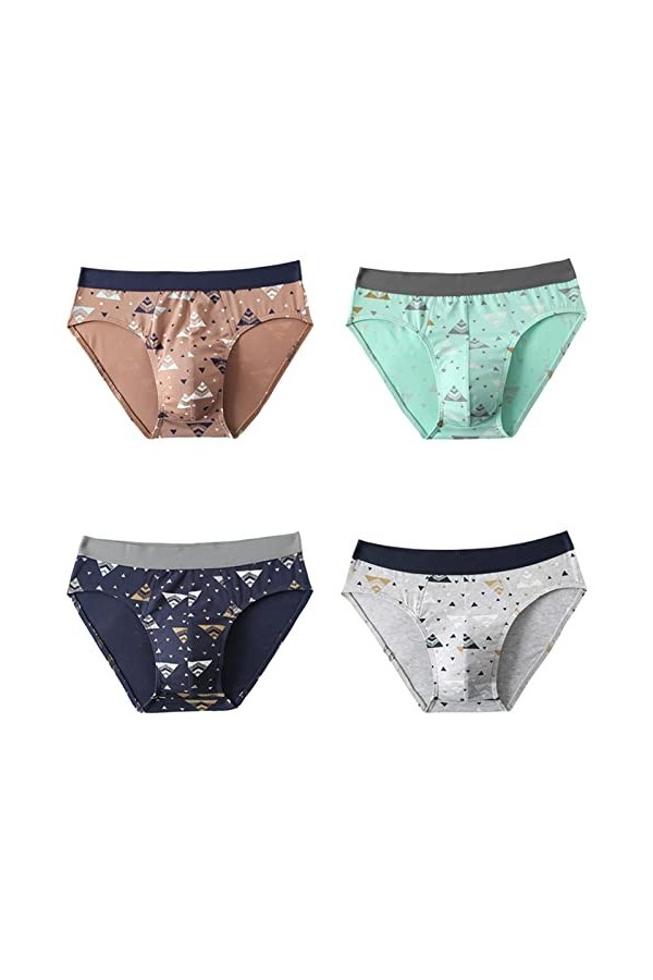 4 pcs/lot mâle imprimé Coton stéréoscopique Couture de Taille Plus Casse Color : XZFSP229A, Size : XXL 