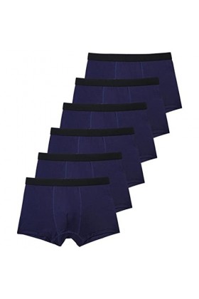 NAZARR 6 pièces/Ensemble Noir Boxer sous-vêtements Hommes Boxeurs Bambou Hommes sous-vêtements Hommes Culottes Shorts Respira