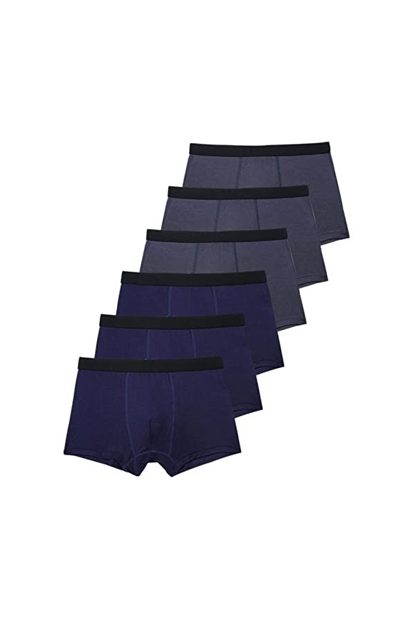 NAZARR 6 pièces/Ensemble Noir Boxer sous-vêtements Hommes Boxeurs Bambou Hommes sous-vêtements Hommes Culottes Shorts Respira