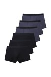 NAZARR 6 pièces/Ensemble Noir Boxer sous-vêtements Hommes Boxeurs Bambou Hommes sous-vêtements Hommes Culottes Shorts Respira