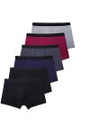 NAZARR 6 pièces/Ensemble Noir Boxer sous-vêtements Hommes Boxeurs Bambou Hommes sous-vêtements Hommes Culottes Shorts Respira