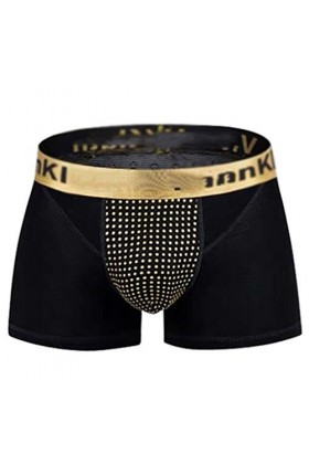 ZYX Sexy Nylon Thérapie Magnétique Mailles Pantalon Intérieur Respirant Health Care sous-vêtements pour des Hommes Color : B