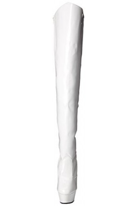 Pleaser KISS-3010 WHT Pat/WHT UK 7 EU 40 