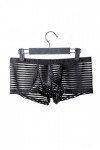 FREVA sous-vêtements Boxers Caleçons Slips Strings sous-vêtements Transparents Hot Men Sexy Stripe Mesh Boxer M-XXL Men de Ta