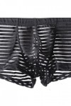 FREVA sous-vêtements Boxers Caleçons Slips Strings sous-vêtements Transparents Hot Men Sexy Stripe Mesh Boxer M-XXL Men de Ta