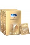 Durex NUDE - 20 Préservatifs pour Homme - Ultra Fins - Sensation Peau Contre Peau