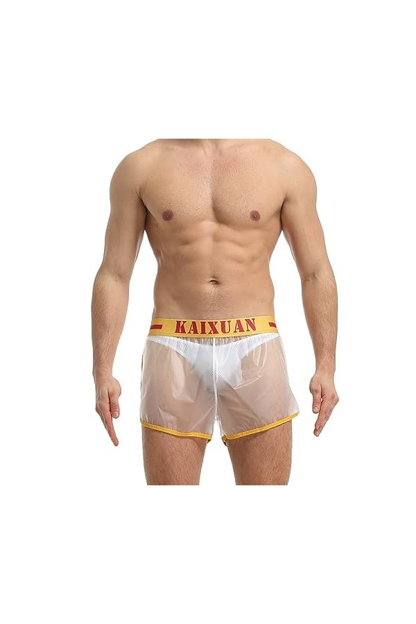 UIWFJEH G-s Sexy pour Hommes Vêtements Sissy pour Hommes sous-vêtements pour Hommes Shorts Sexy Transparents Érotiques,Noir,M