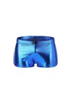 UIWFJEH Lingerie Sexy Homme sous-vêtements Sexy pour Hommes Boxers De Spectacle pour Hommes Shorts Fendus en Cuir Verni Sexy,