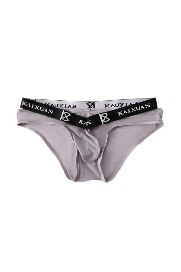 UIWFJEH G-s Sexy pour Hommes Vêtements Sissy pour Hommes Pantalon Triangle Respirant Ice Silk Thong pour Homme,Noir,XL