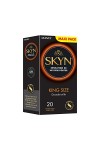 Skyn King Size large : Lot de 20 Préservatifs Extra large, sans latex Skynfeel pour Hommes / Fins, Forme Droite, Lisse, Diamè