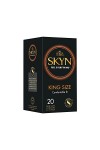 Skyn King Size large : Lot de 20 Préservatifs Extra large, sans latex Skynfeel pour Hommes / Fins, Forme Droite, Lisse, Diamè