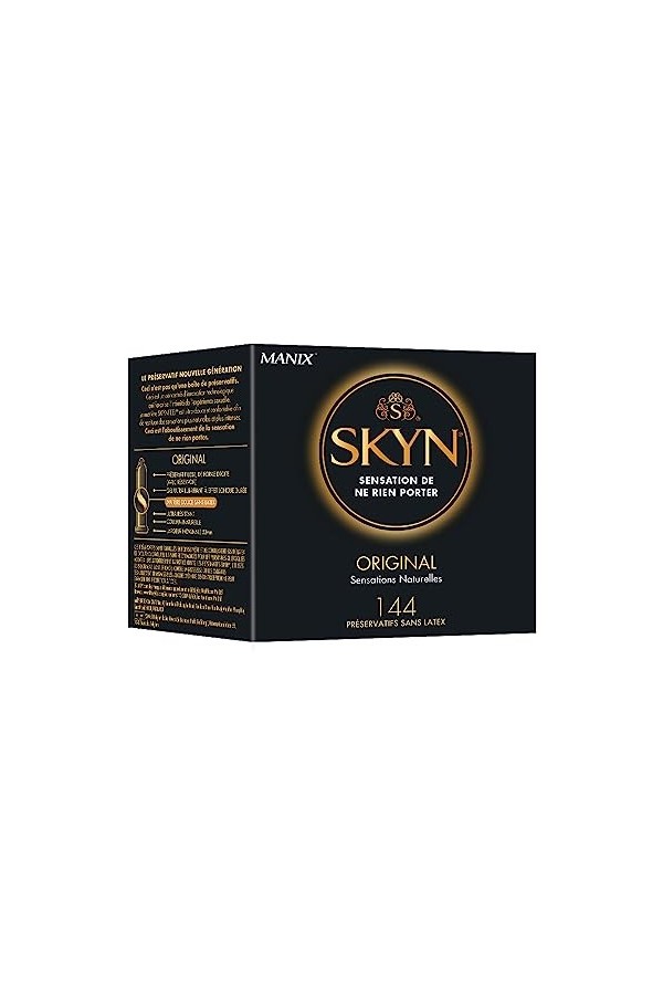 SKYN Original : Lot de 20 Préservatifs sans latex SKYNFEEL pour homme / Taille régulière, préservatifs solides, fins et lisse