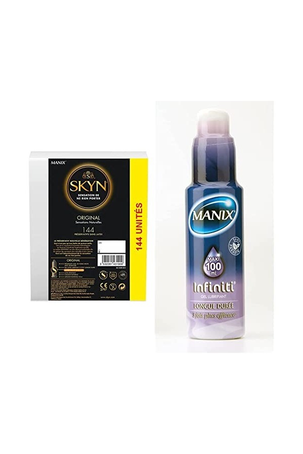 SKYN Original : Lot de 20 Préservatifs sans latex SKYNFEEL pour homme / Taille régulière, préservatifs solides, fins et lisse