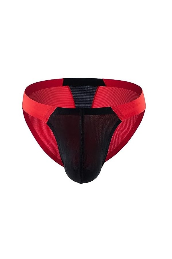 Adefeect Slip sexy en soie glacée pour homme - Sans coutures - Sous-vêtements érotiques - Sous-vêtements fins - Sexy - String