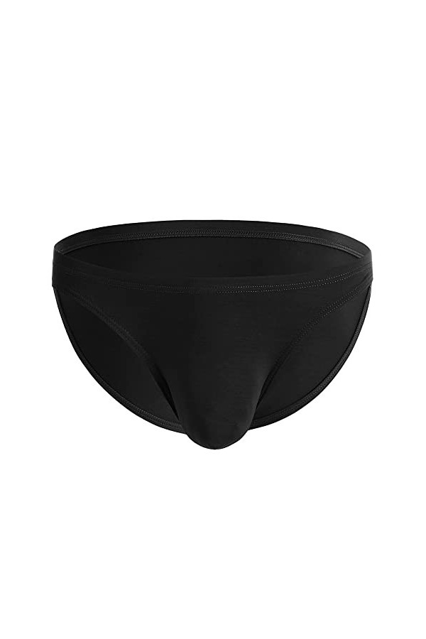 JEShifangjiusu Slip Moulant De Couleur Unie pour Hommes sous-VêTements Sexy avec Pochette Convexe en U String éRotique Transp