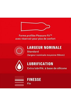 Durex FEELING EXTRA - 10 Préservatifs Homme Fins et Extra Lubrifiés