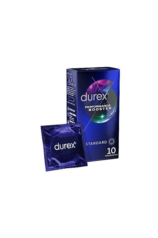 Durex PERFORMANCE BOOSTER - 10 Préservatifs - Effet Longue Durée