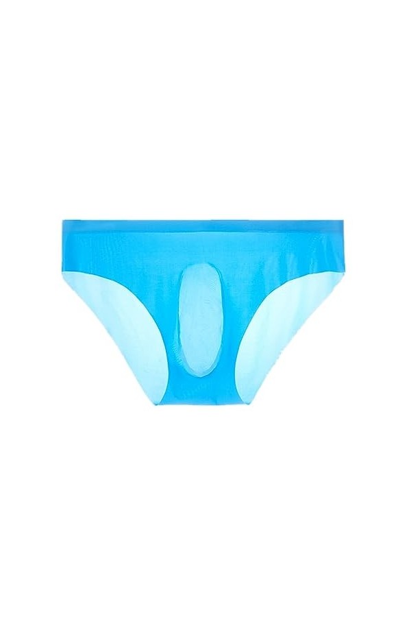 3D Punch Glace Soie Hommes sous-Vêtements sans Couture en Nylon Mémoires Ultra-Mince Gay Sexy sous-Vêtements Poche L-3XL Col