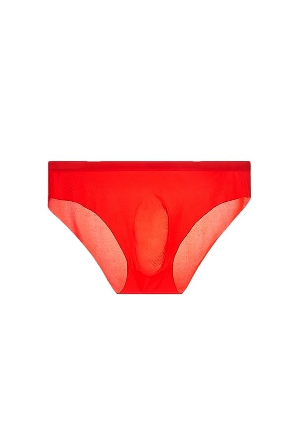 3D Punch Glace Soie Hommes sous-Vêtements sans Couture en Nylon Mémoires Ultra-Mince Gay Sexy sous-Vêtements Poche L-3XL Col