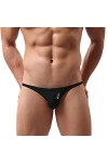 Générique Lingerie Homme Sexy Hot Slip Hanche Naturel Flex Homme Peignoir En Pour Homme Black, XXL 