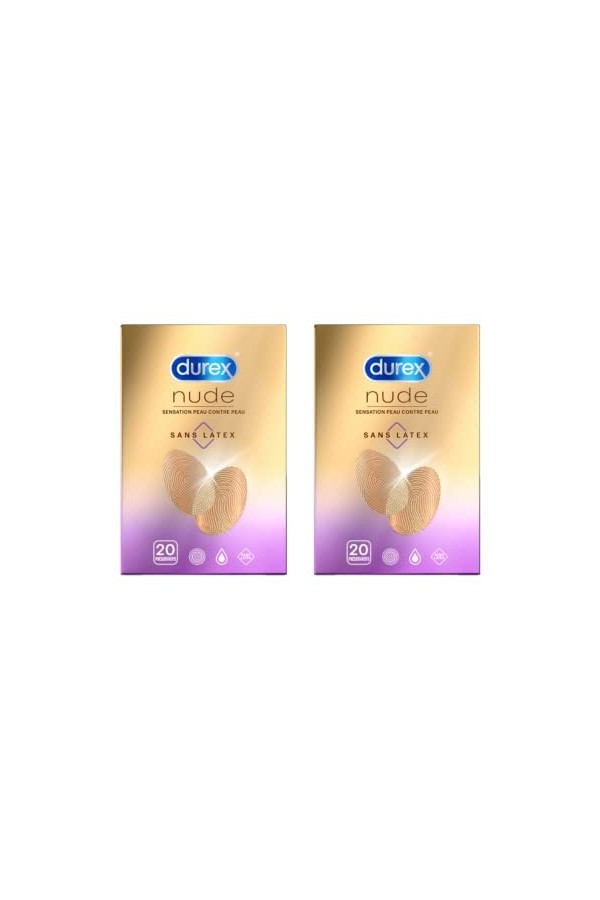 Durex NUDE SANS LATEX - 8 Préservatifs - Sensation Peau Contre Peau