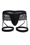 Kaytong Culottes pour Hommes Sexy Grande Taille Dentelle Respirante Creuse Lingerie Sexy Gay Sissy sous-vêtements érotiques M