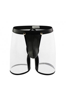 FEOYA Boxer Homme Sexy Boxer Transparent en Maille String Homme Sexy Slip Homme Transparent sous-vêtement Sexy Homme XL