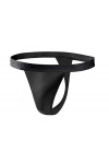 sesto senso Homme String Sexy Thong Coton Lot de 1-4 Pack Tanga Slips M Noir