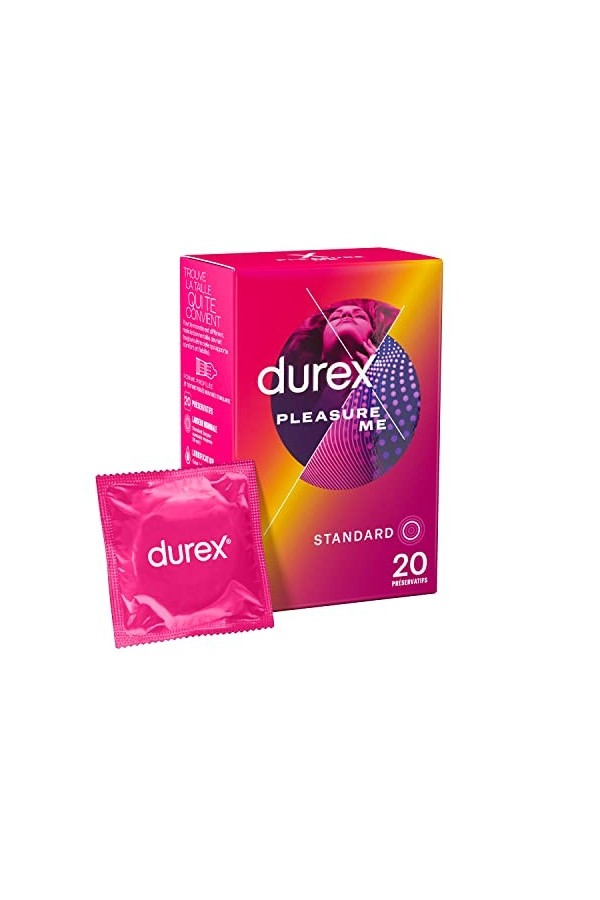 Durex PLEASURE ME - 20 Préservatifs Perlés et Nervurés